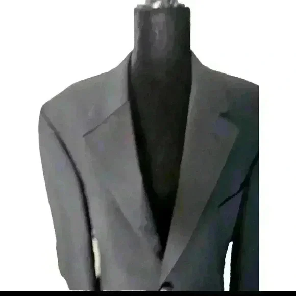 Ralph Lauren Mens Black Green Label Classic Formal Suit Jacket 44L